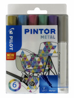 Pilot Feutre Pilot Métal 1.0mm ëtui 6 pièces assorti