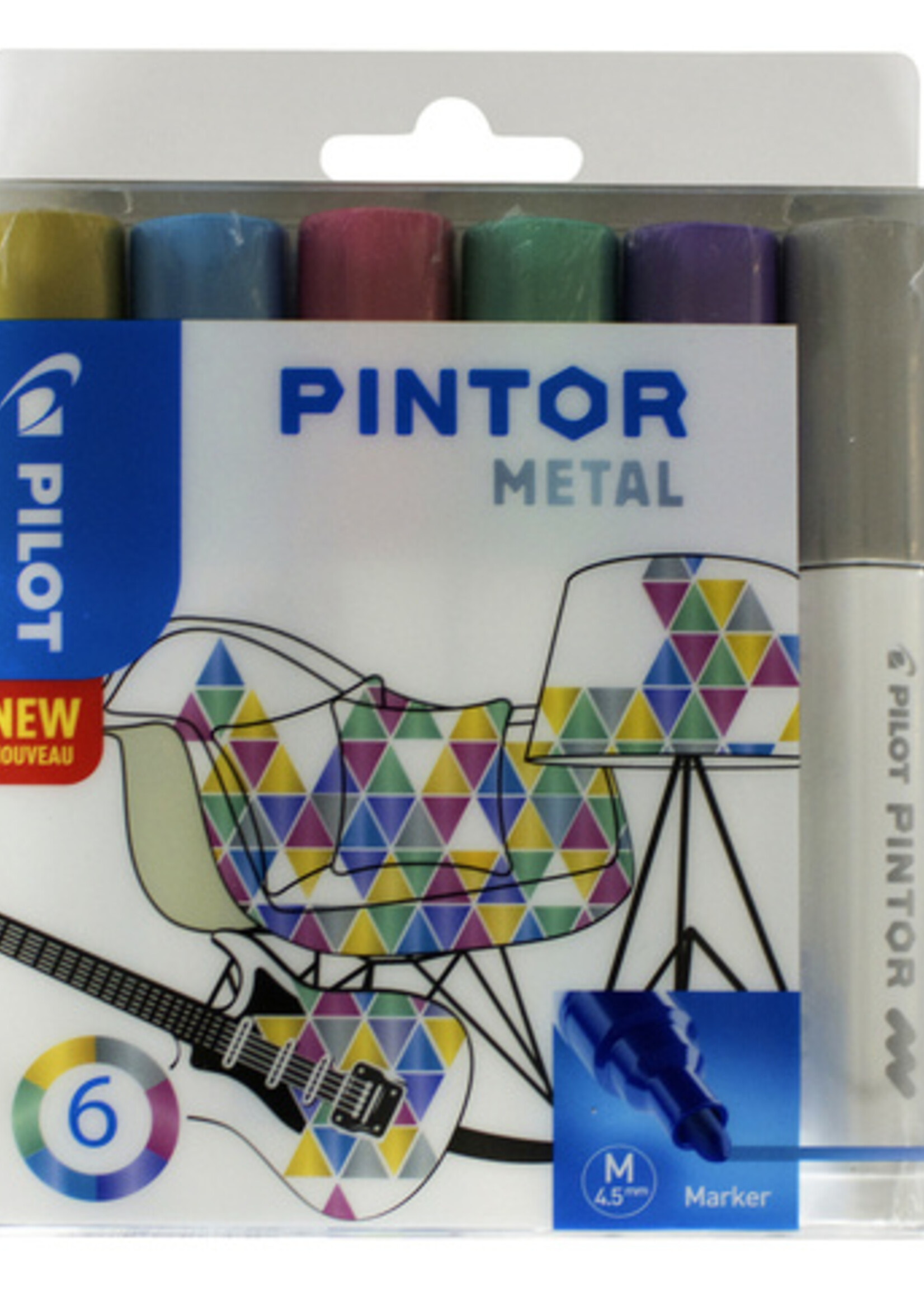 Pilot Feutre Pilto Pntor Métal 1,4mm étui 6 pièces assorti