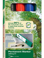 edding Ecoline Viltstift edding 21 Ecoline rond assorti 1.5-3mm doos à 4st