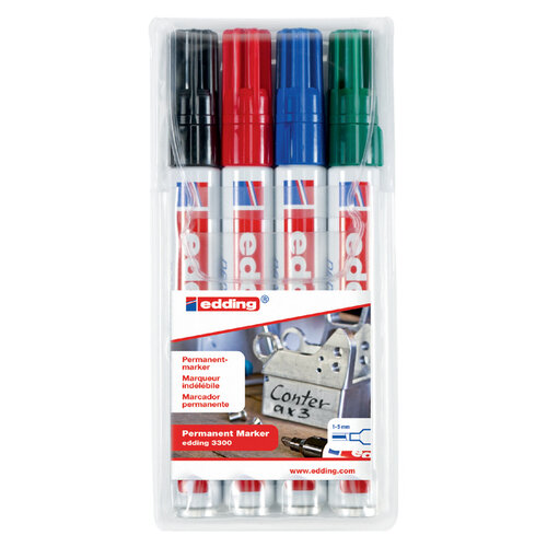 edding Viltstift edding 3300 schuin assorti 1-5mm blister à 4st