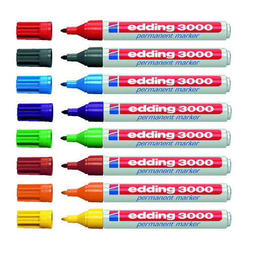 edding Viltstift edding 3000 rond rood 1.5-3mm