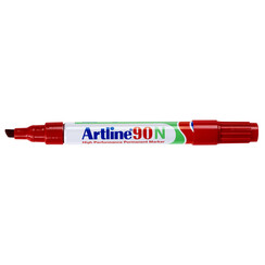 Marqueur Artline 90 pointe biseautée 2-5mm rouge