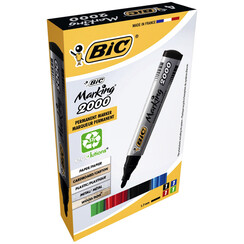 Feutre BIC 2000 ogive 1,7mm boîte 4 pièces assorti