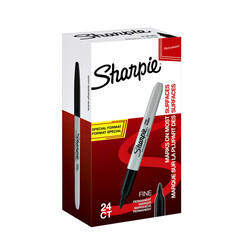 Viltstift Sharpie rond 1.0mm F valuepack 20+4 gratis zwart