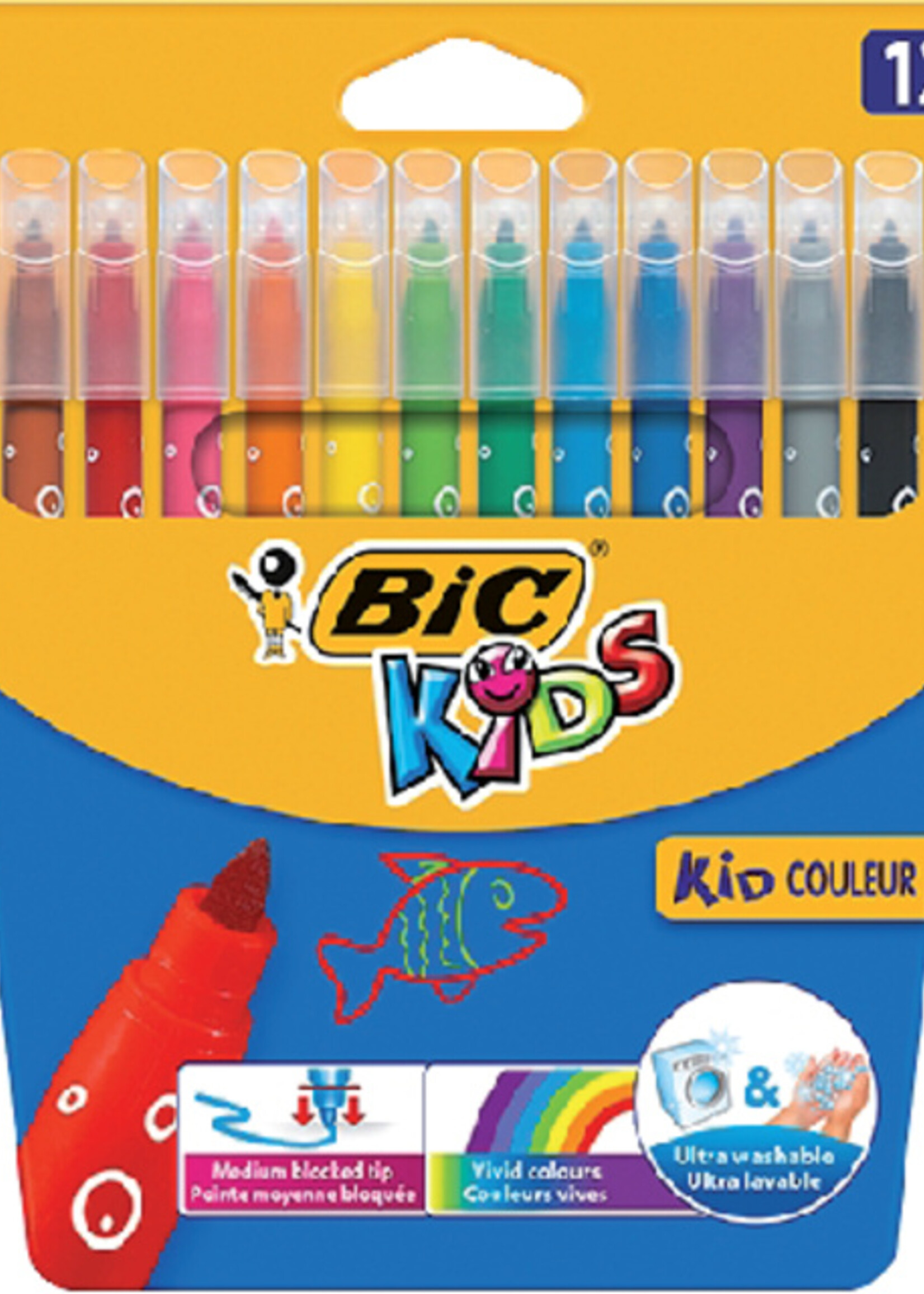 Bic Feutres BIC 219 Kid Couleur 1131 Medium Assorti 12 couleurs