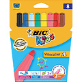 Bickids Feutre de coloriage BIC Kids Visacolor XL blister de 8 pièces assorti