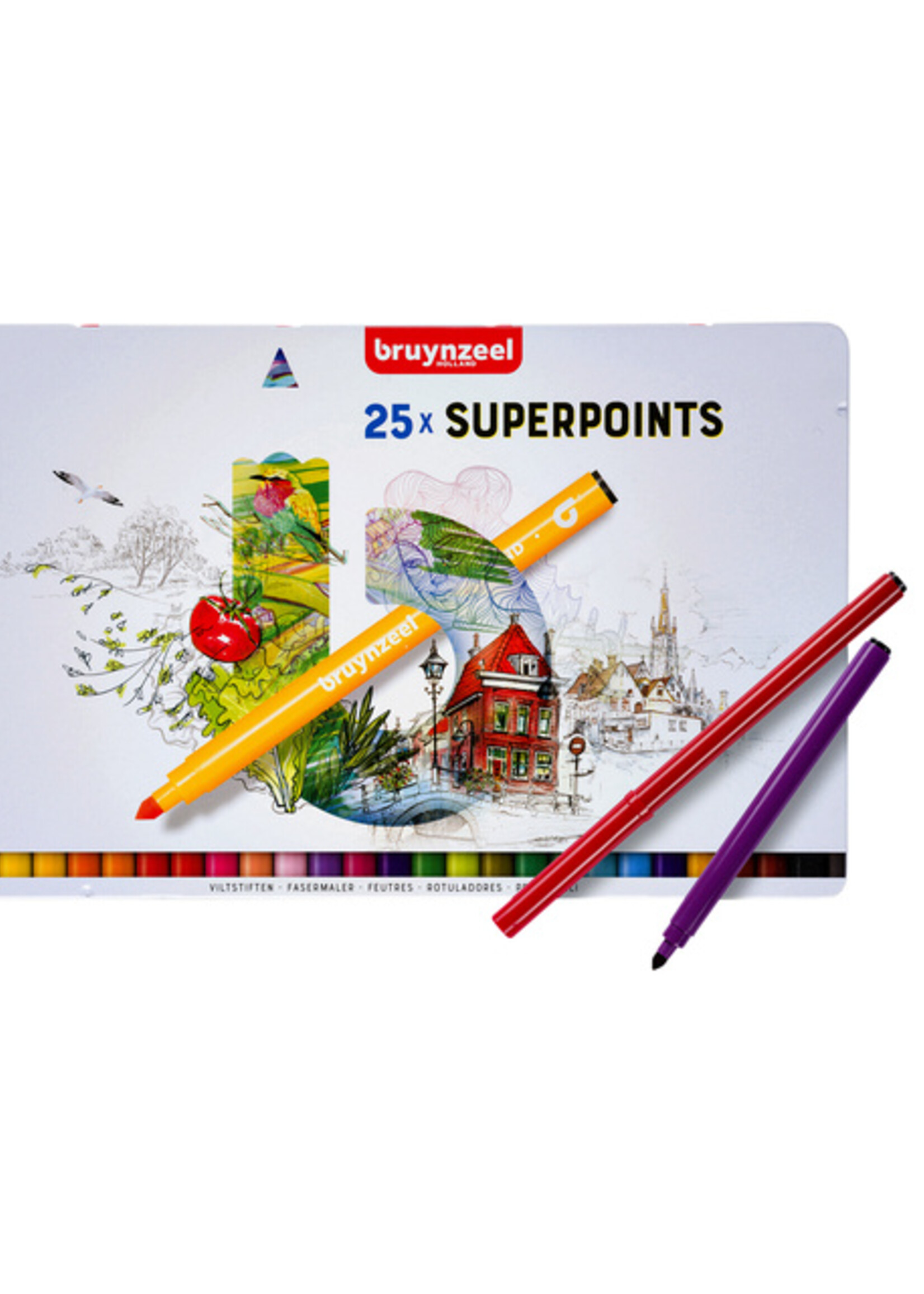 Bruynzeel Viltstift Bruynzeel Expression super points blik à 25 stuks assorti