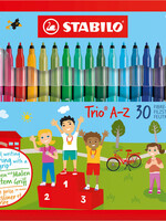 Stabilo Viltstift STABILO Trio A-Z etui à 30 kleuren