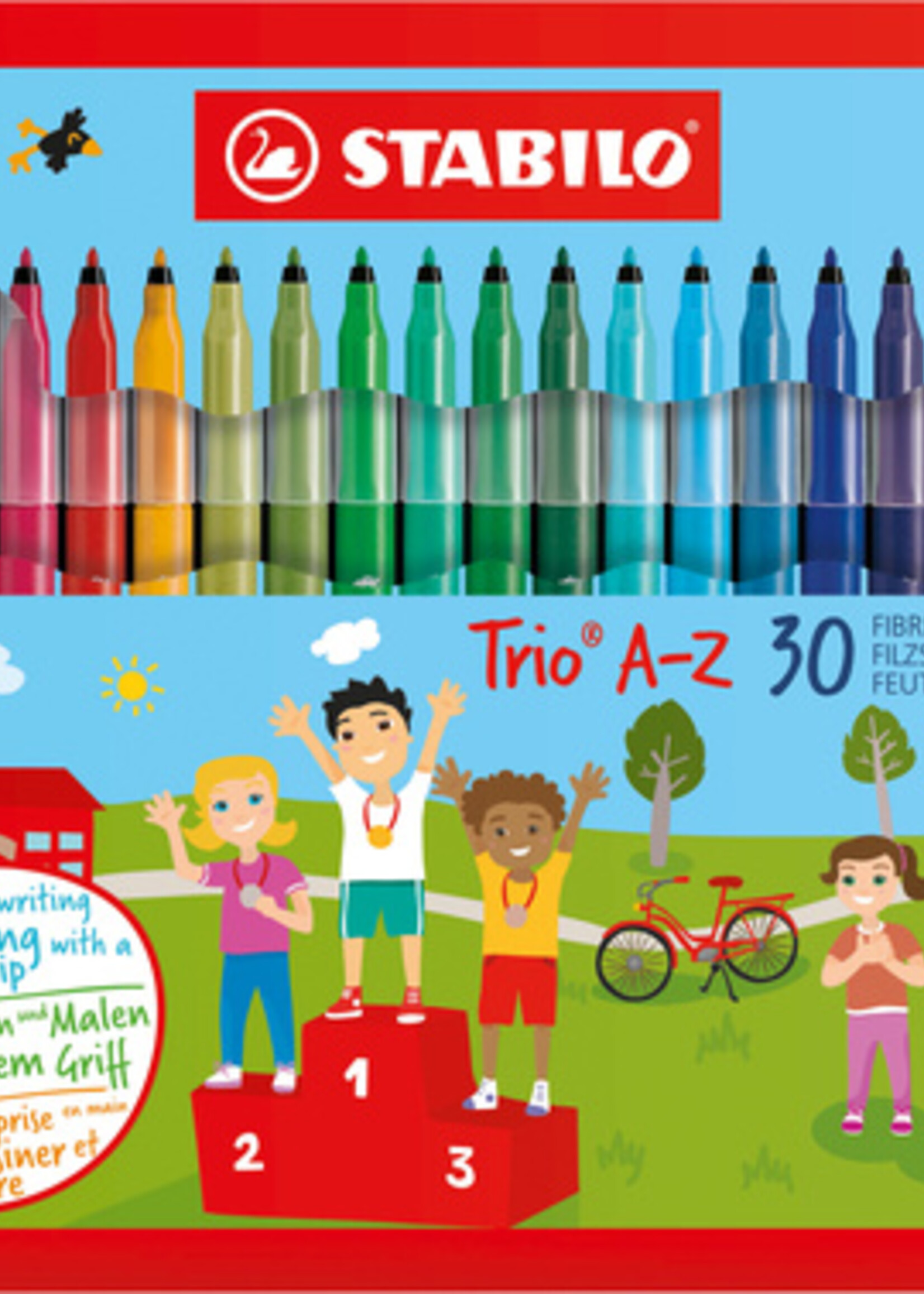 Stabilo Viltstift STABILO Trio A-Z etui à 30 kleuren
