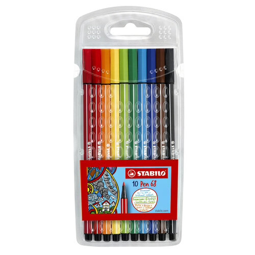 Stabilo Feutre STABILO Pen 68 étui 10 couleurs