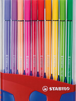 Stabilo Viltstift  STABILO Pen 68 ColorParade rood/blauw etui  à 20 kleuren