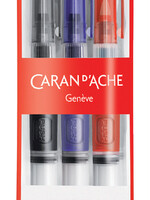 Caran d'Ache Set 3 pinceaux à réservoir Caran d’Ache M, L, pointe feutre