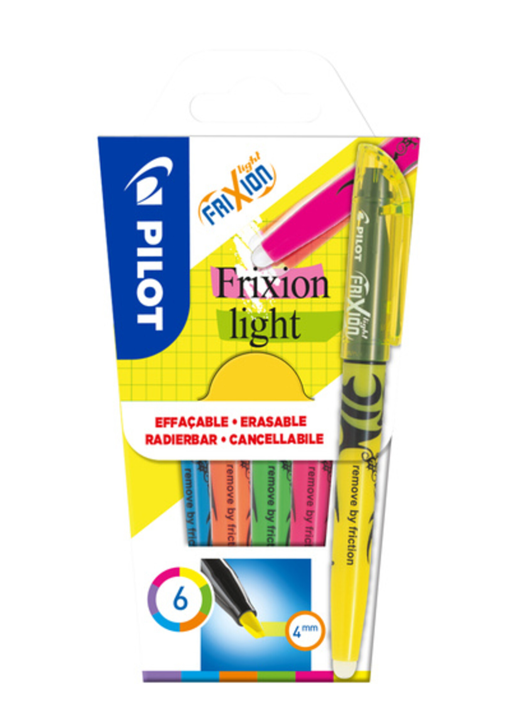 Pilot Surligneur PILOT FriXion set 6 couleurs