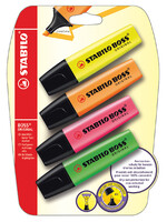 Stabilo Markeerstift STABILO Boss Original 70/4 blister à 4 kleuren