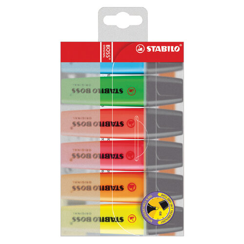 Stabilo Markeerstift STABILO Boss 70 blister à 6 stuks assorti