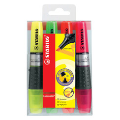 Markeerstift STABILO Luminator 71/4 etui à 4 kleuren