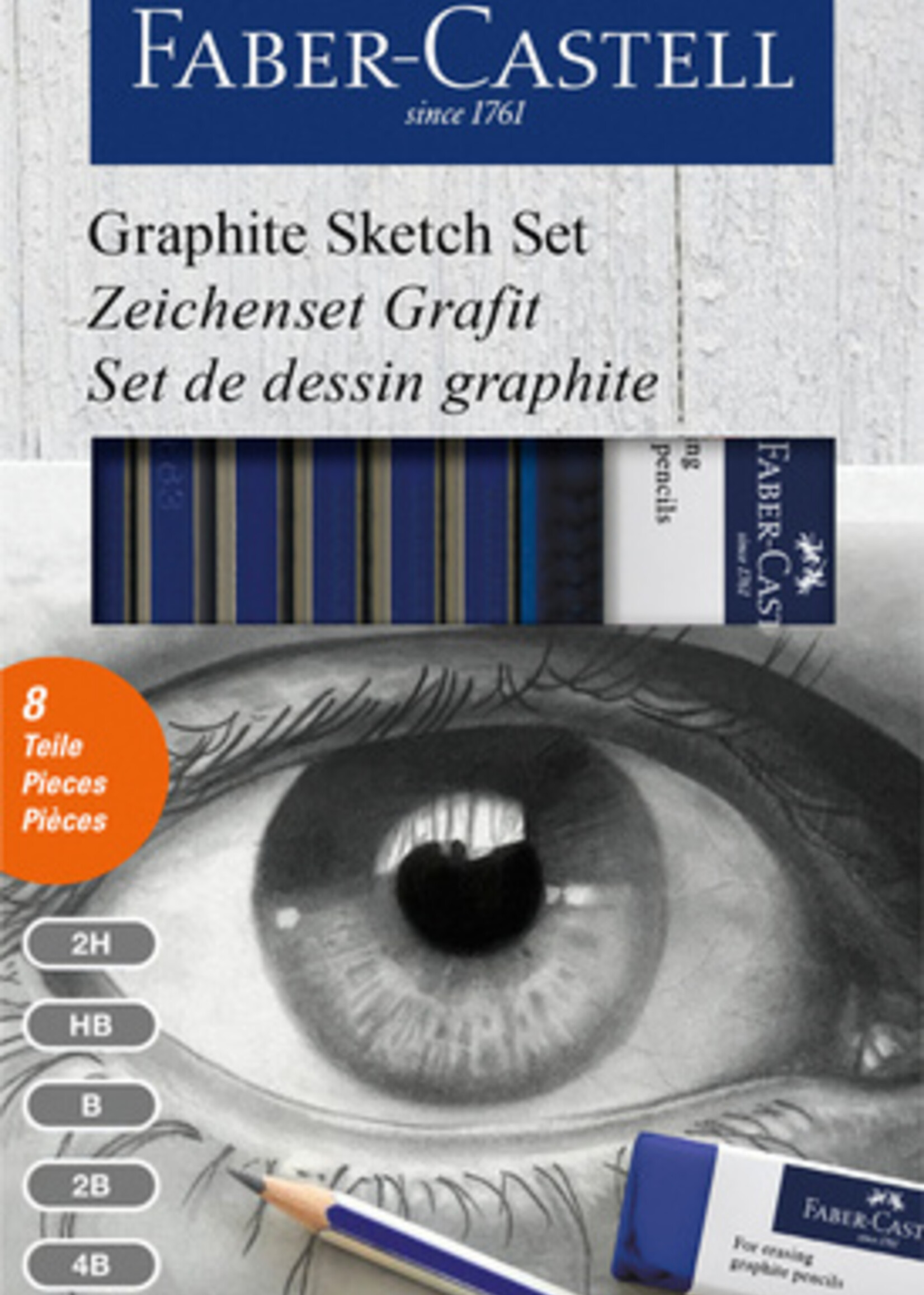 Faber Castell Crayons Faber-Castell 6 duretés inclus taille-crayon et gomme