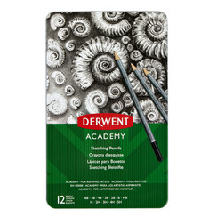 Crayon Derwent Academy 6B5H boîte de 12 pièces dureté assortie