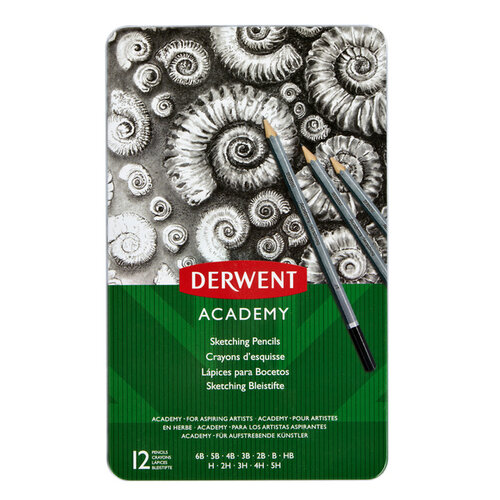 Derwent Crayon Derwent Academy 6B5H boîte de 12 pièces dureté assortie