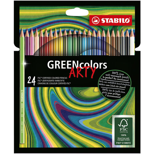 Stabilo Crayon de couleur STABILO Greencolors 6019/24-1-20 étui 24 couleurs