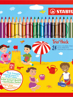 Stabilo Crayons de couleur STABILO Trio gros 203 blister 24 pièces assorti