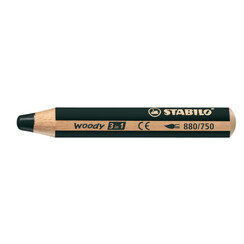 Crayons de couleur STABILO Woody 880 3 en 1 Noir