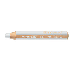 Crayons de couleur STABILO Woody 880 3 en 1 Blanc