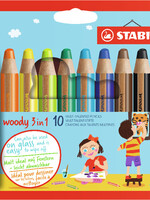 Stabilo Kleurpotloden STABILO Woody 880/10 etui à 10 kleuren