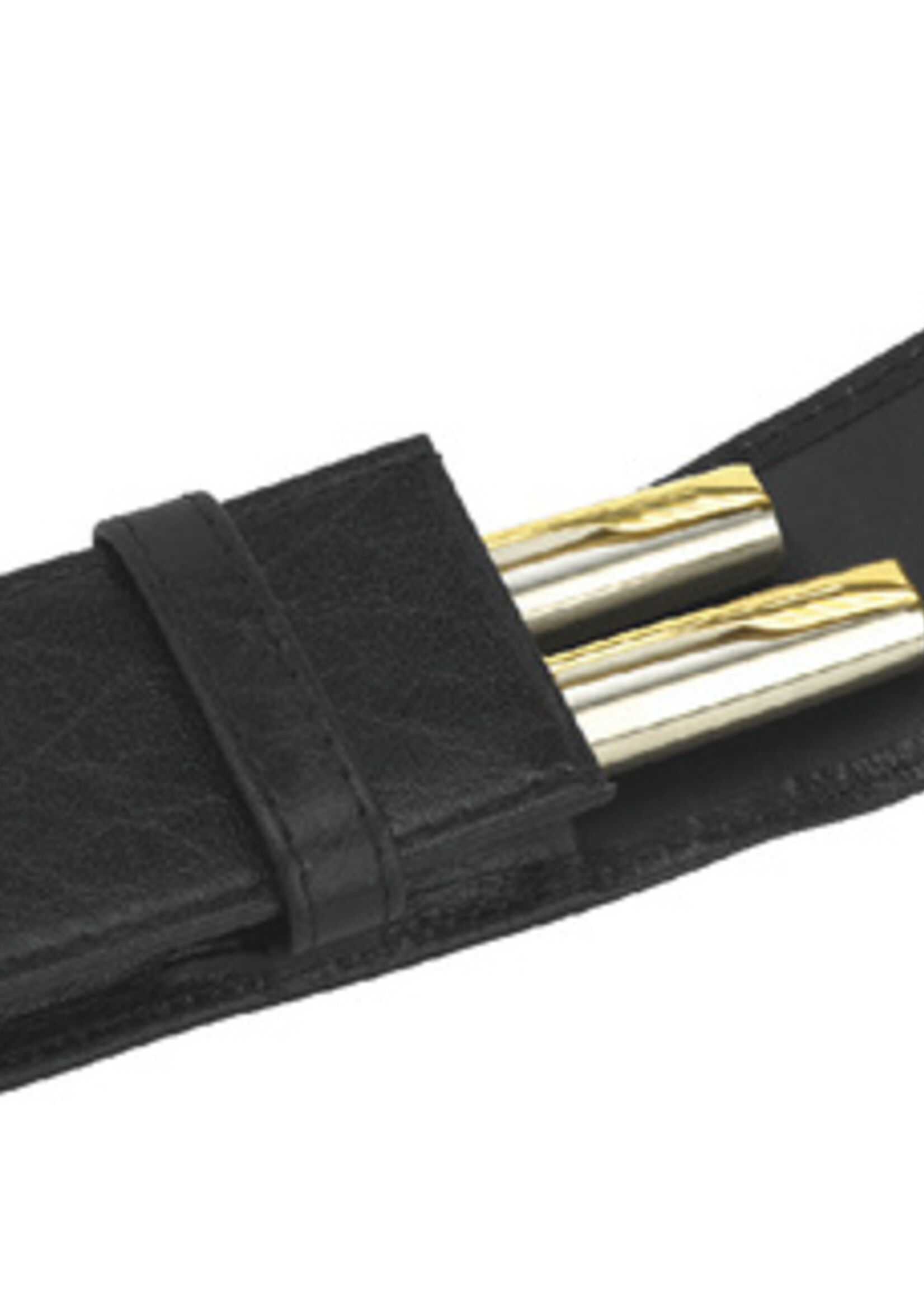 Van der Spek Trousse Stylos Cuir Eco 2 cases Noir