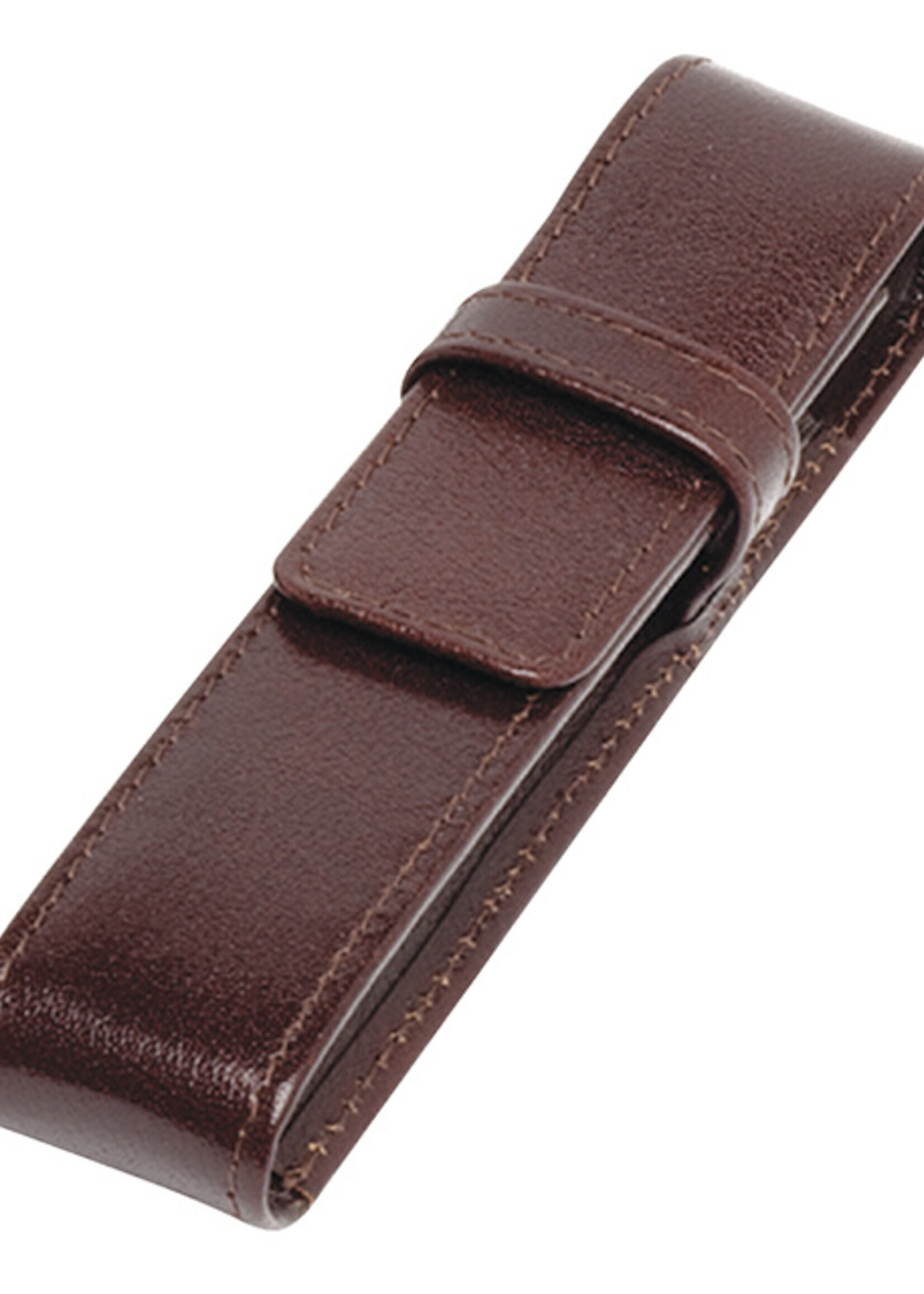 Van der Spek Trousse Cuir de Buffle 1 case Brun