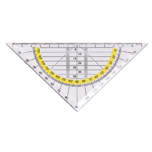 Quantore Geodriehoek Quantore 140mm transparant