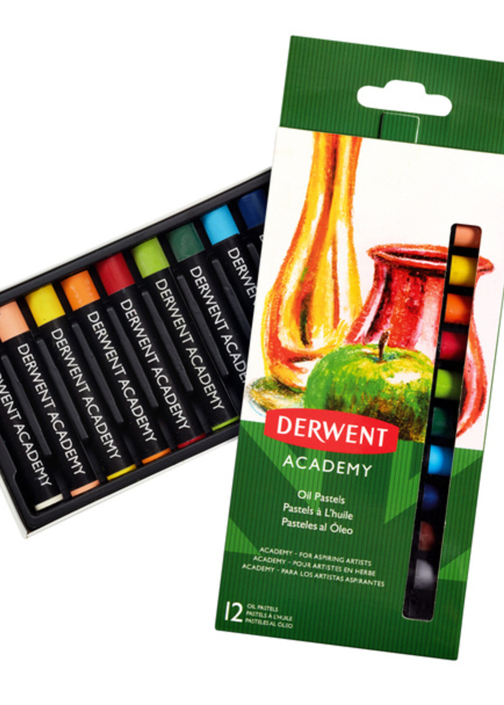Derwent Pastel à l'huile Derwent Academy set de 12 pièces assorti