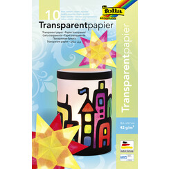 Papier transparent Folia 18,5x29,7cm 42g assorti