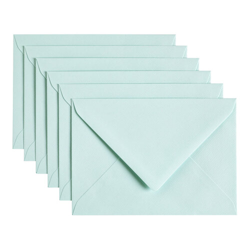 Papicolor Enveloppe Papicolor C6 114x162mm vert bleuté
