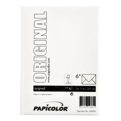 Papicolor Envelop Papicolor C6 114x162mm hagelwit