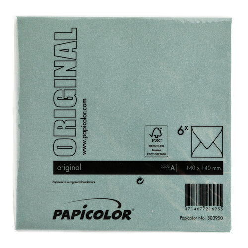 Papicolor Envelop Papicolor 140x140mm dennengroen