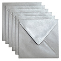 Papicolor Envelop Papicolor 140x140mm metallic zilver