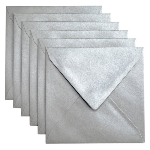 Papicolor Enveloppe Papicolor 140x140mm argent métallisé