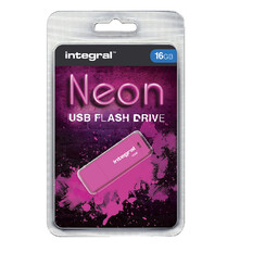 Clé USB 2.0 Integral 16Go néon rose