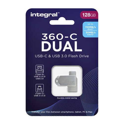 Integral USB-stick Integral 3.0 USB-360-C Dual 128GB