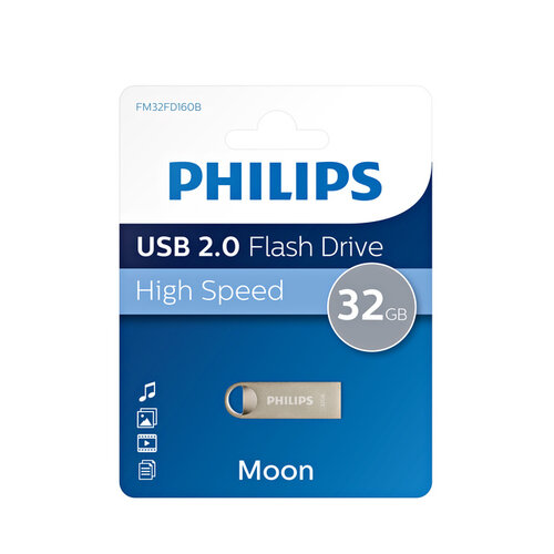 Philips Clé USB 2.0 Philips Moon Vintage argent 32Go