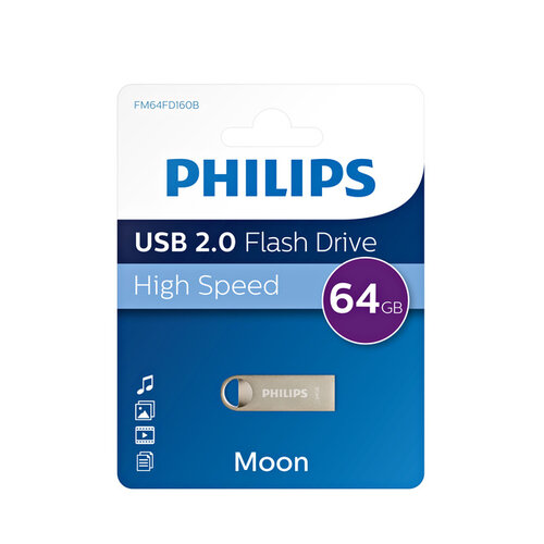Philips Clé USB 2.0 Philips Moon Vintage argent 64Go
