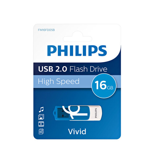 Philips USB-stick 2.0 Philips Vivid Edition Ocean Blue 16GB