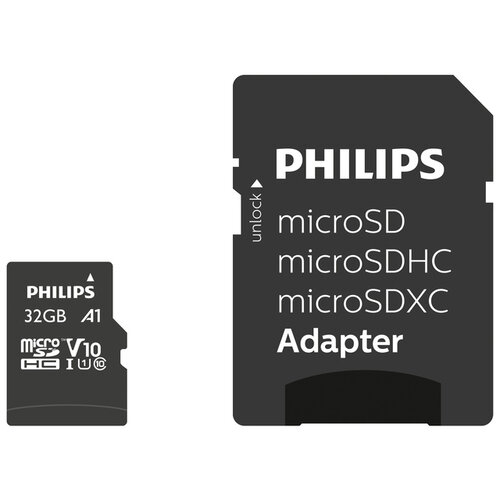 Philips Carte mémoire Micro SDHC Philips Class 10 UHS-I U1 32Go