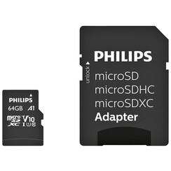 Carte mémoire Philips micro SDXC 10UHS-I U1 64Go