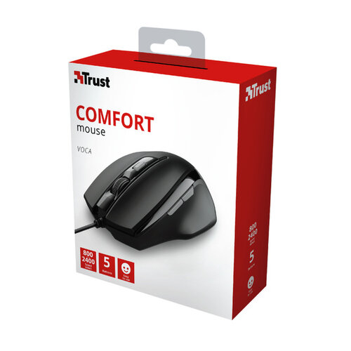 Trust Muis Trust Voca Comfort zwart