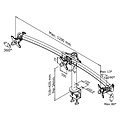 Neomounts by Newstar Support écran Neomounts D700D 3x 10-27" avec pince noir