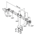 Neomounts by Newstar Support écran Neomounts D960D 2x10-27" avec pince noir