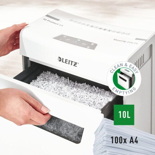 Leitz Papiervernietiger Leitz IQ Protect Premium 6X P4 snippers
