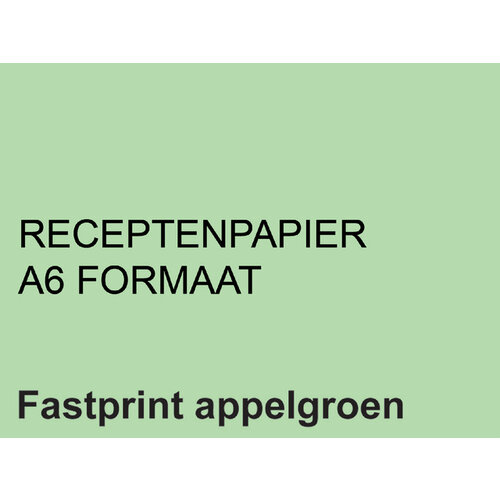 Fastprint Receptpapier Fastprint A6 80gr appelgroen 2000vel